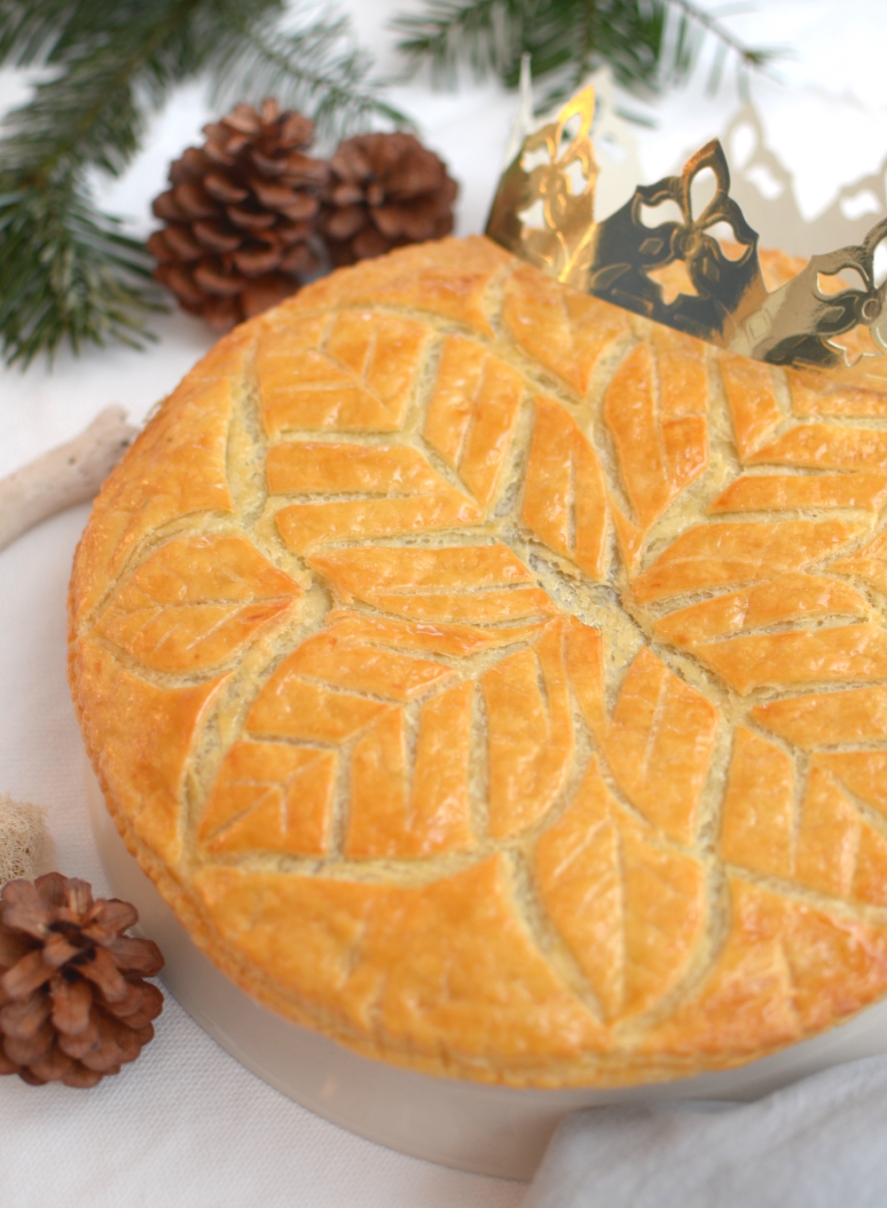 Galette des Rois - a French Epiphany pastry with fragipane and jam